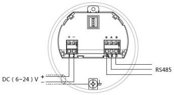 粉罐雷達(dá)料位計(jì)24V RS485/Modbus接線圖