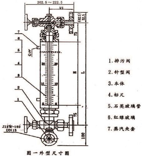 石英管水位計結(jié)構(gòu)圖