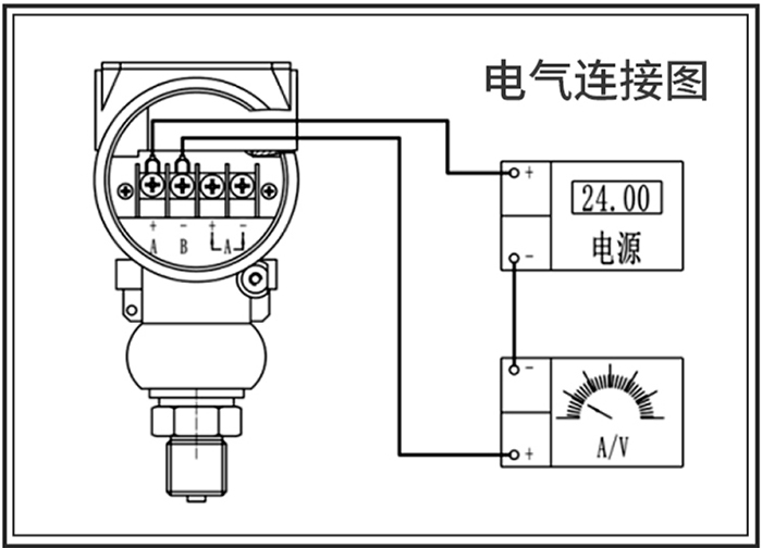 工業(yè)壓力變送器接線圖