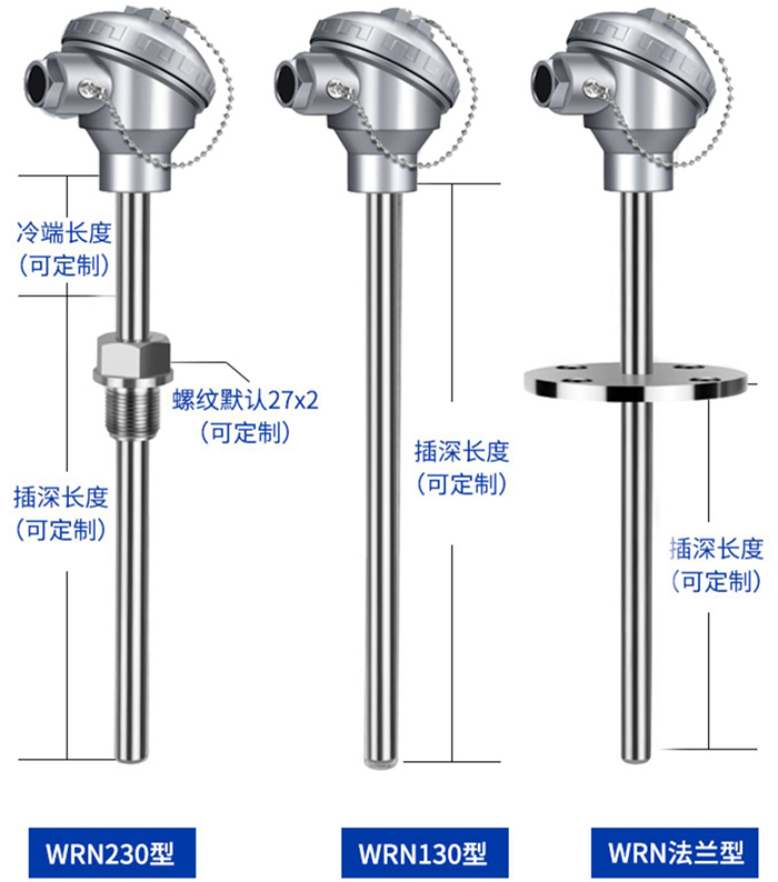 J型熱電偶安裝方式分類圖