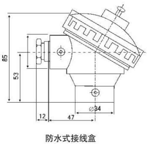 一體化熱電阻防水接線盒結(jié)構(gòu)圖