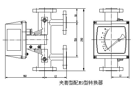 防腐型浮子流量計(jì)外形尺寸圖